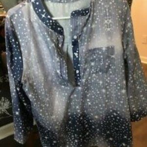 Woman's 3/4 Sleeve Pullover Shirt Ladies Casual Loose Blouse Tops